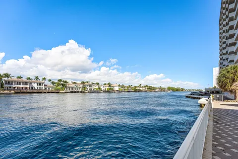 a view of an ocean with boats