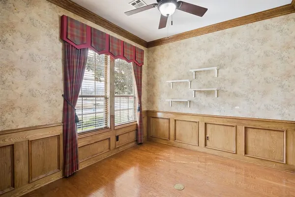 a view of an empty room and window
