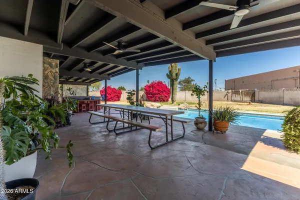 a view of outdoor seating