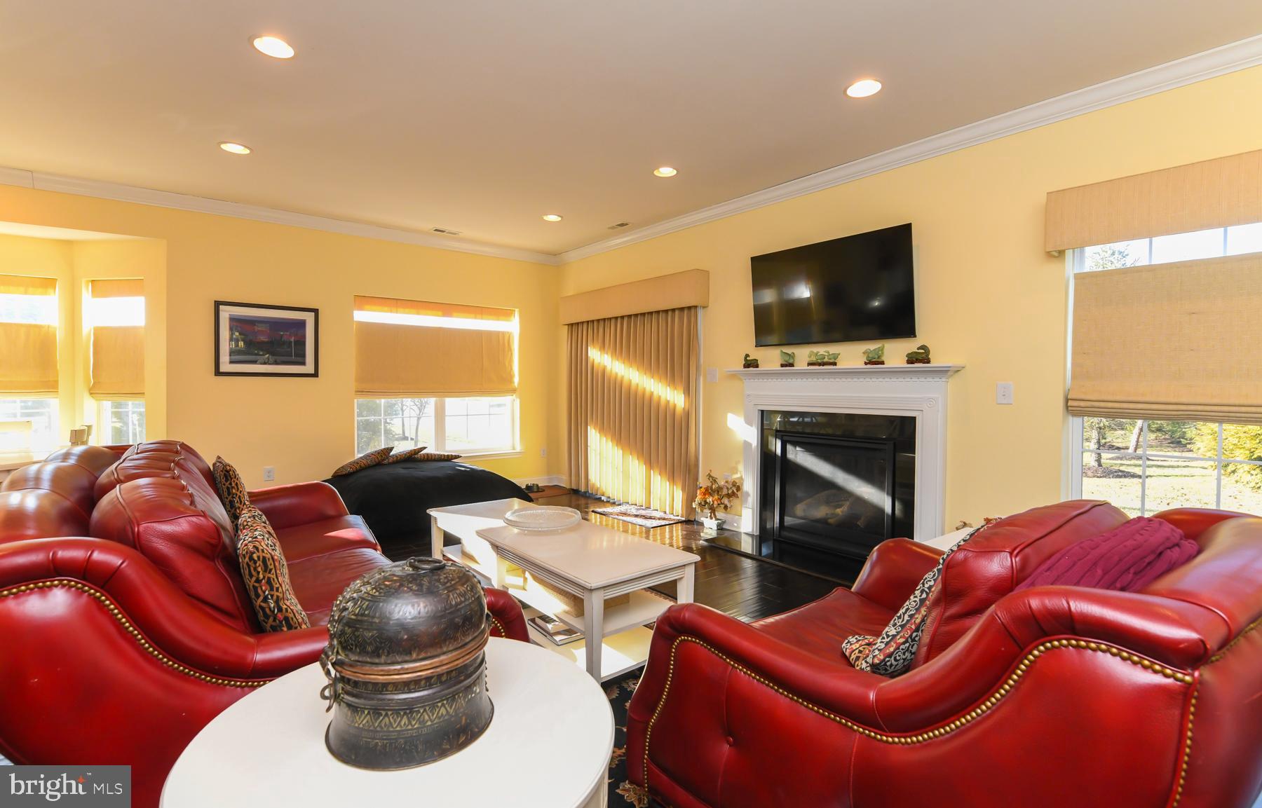111 Weatherby Lane Glassboro, NJ 08028 - Photo 28 of 95 a living room with furniture a fireplace and a flat screen tv