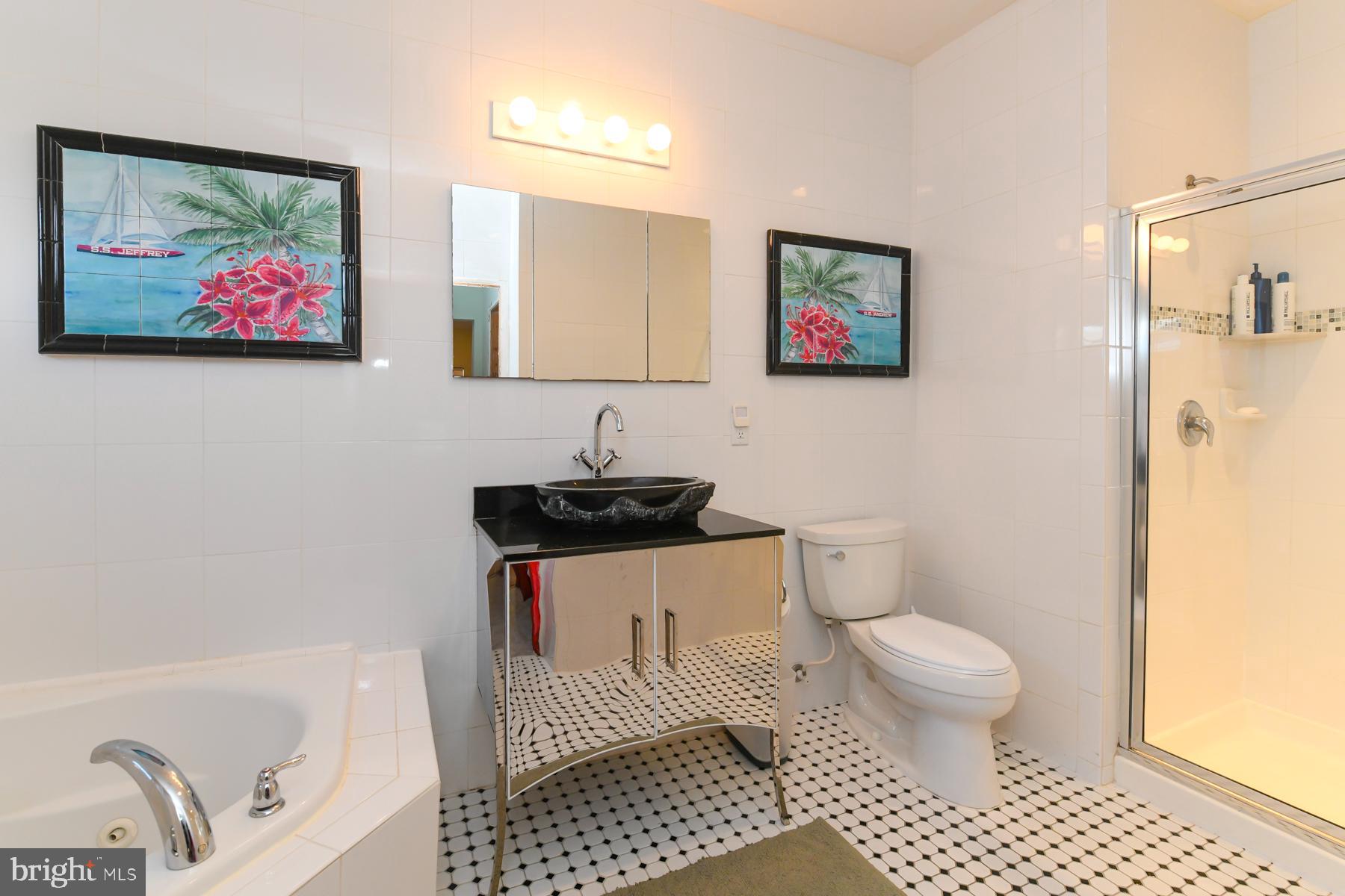 111 Weatherby Lane Glassboro, NJ 08028 - Photo 35 of 95 a bathroom with a sink a toilet and a shower