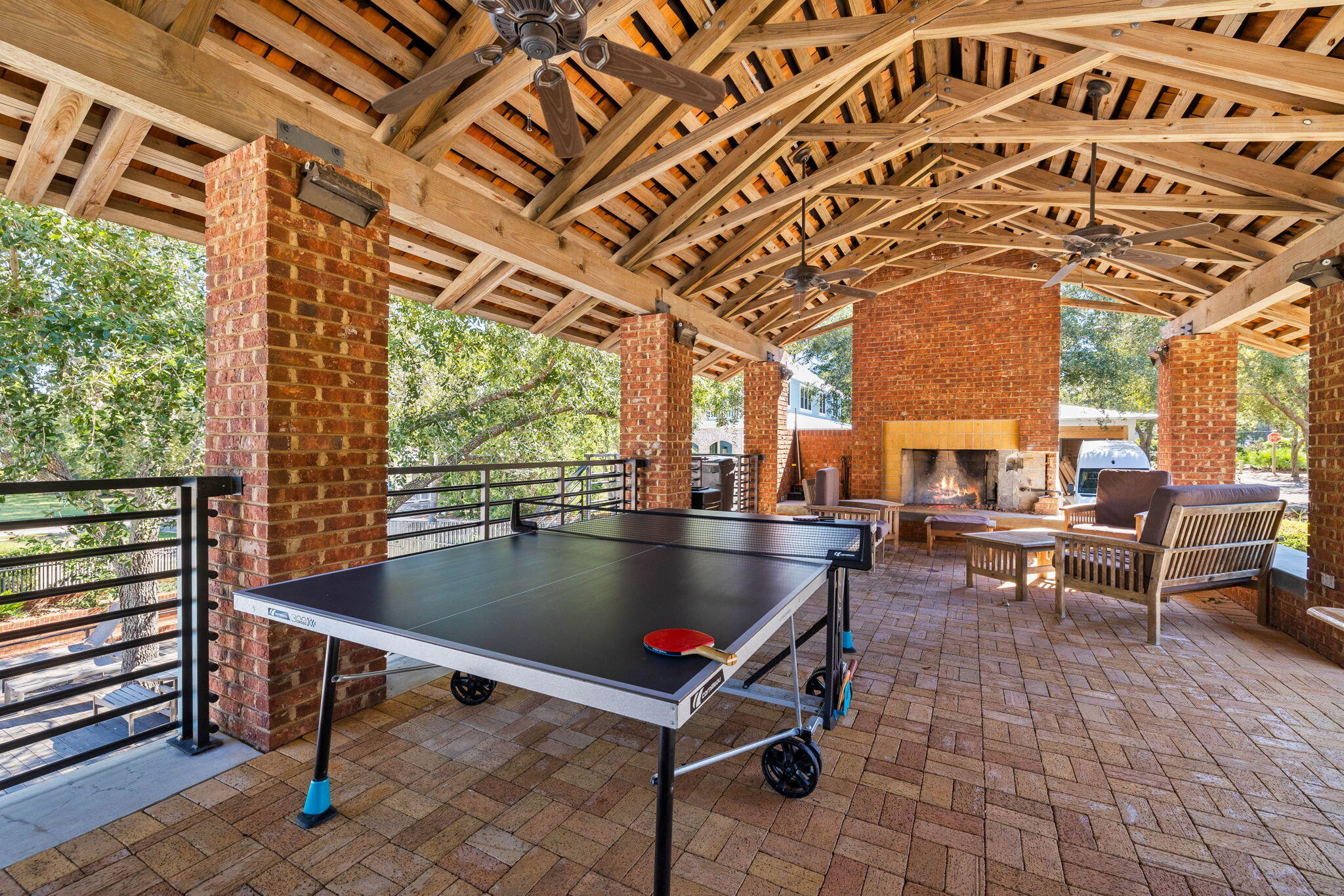 Lot 66 Lanier Lane Santa Rosa Beach, FL 32459 - Photo 15 of 18 a living room with a table tennis table and a potted plant