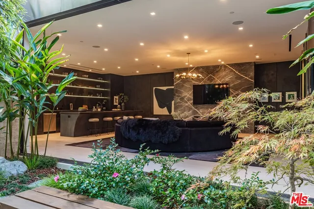 a view of outdoor space with seating area