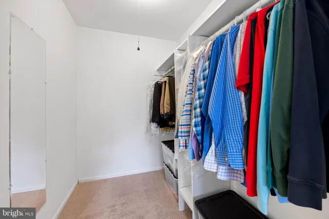 a view of a walk in closet