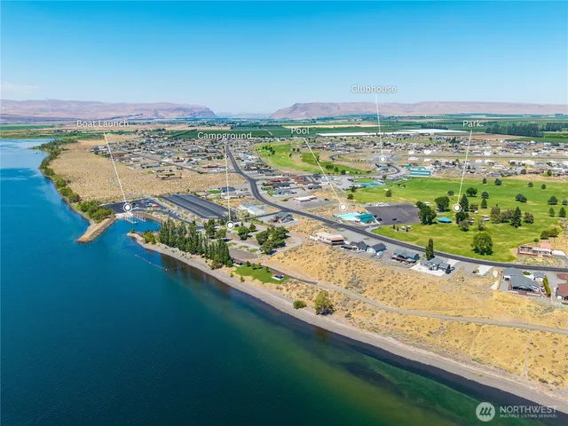 a view of a city with an ocean view