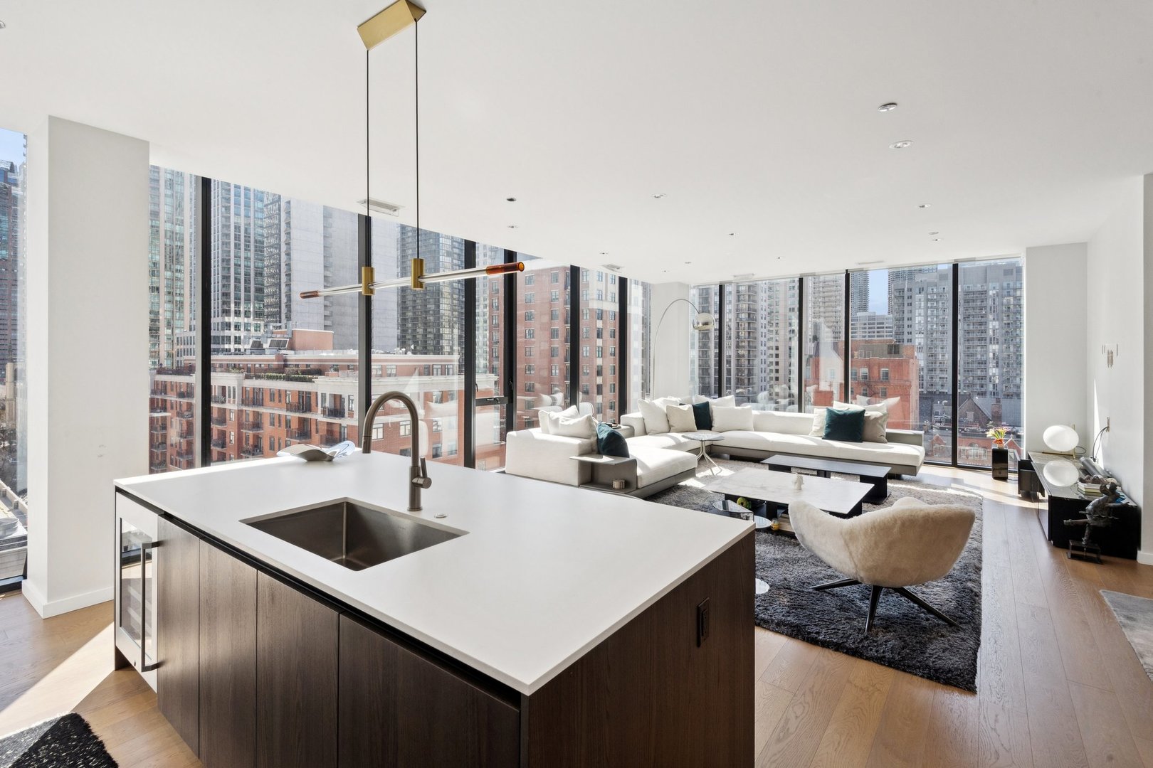 56 West Huron Street, Unit 9 Chicago, IL 60654 - Photo 10 of 38 a view of kitchen island with stainless steel appliances