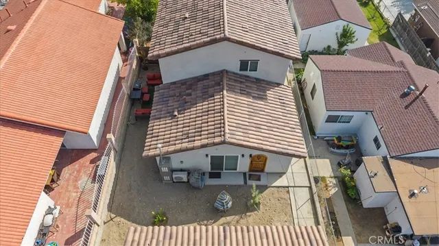an aerial view of multiple houses