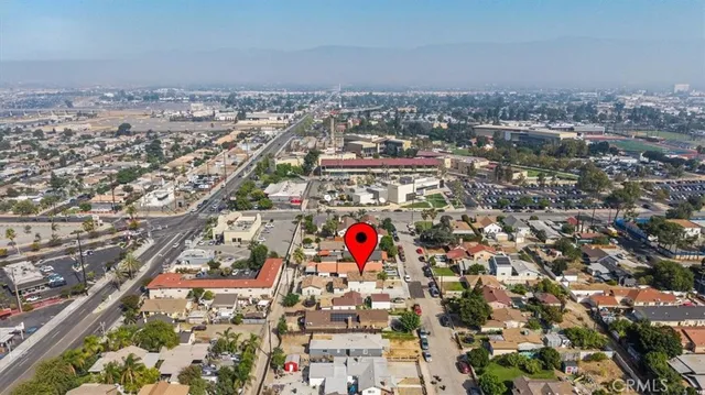 an aerial view of a city