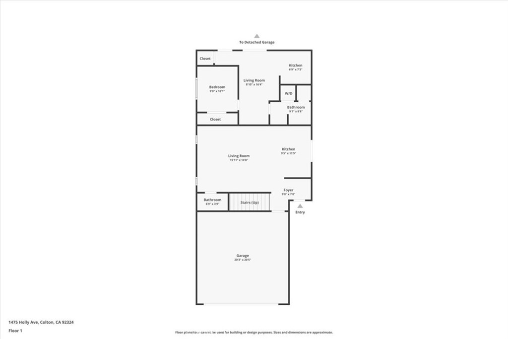 1475 North Holly Avenue Colton, CA 92324 - Photo 42 of 45 a picture of a floor plan