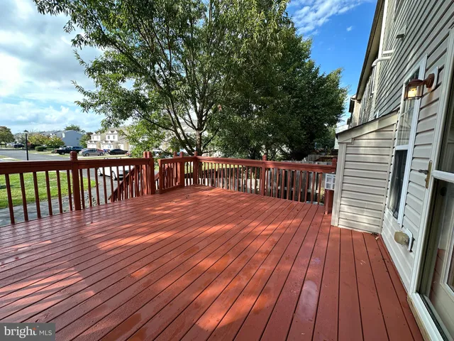 a view of wooden deck