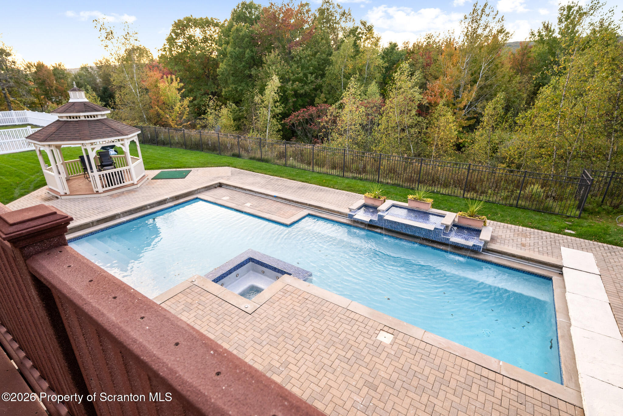 833 Laurel Road Mayfield, PA 18433 - Photo 37 of 67 Looking down to pool from deck