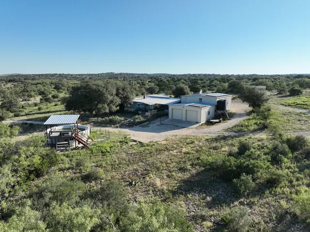 a view of a terrace with a mountain