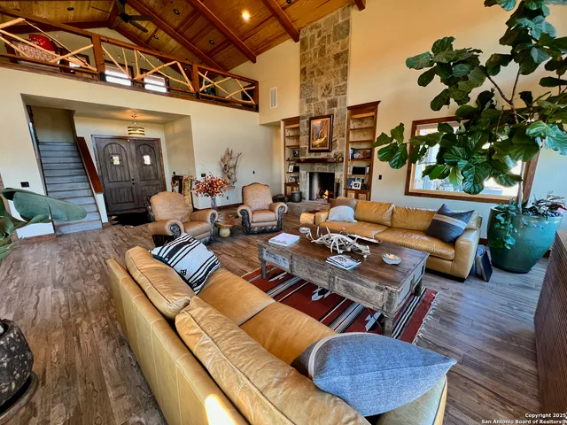 a outdoor space with patio couch and a potted plant