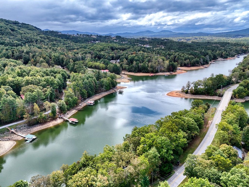 3739 Pat Colwell Road Blairsville, GA 30512 - Photo 52 of 55 an aerial view of residential houses with outdoor space and lake view