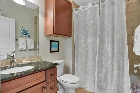 a balcony with a couch