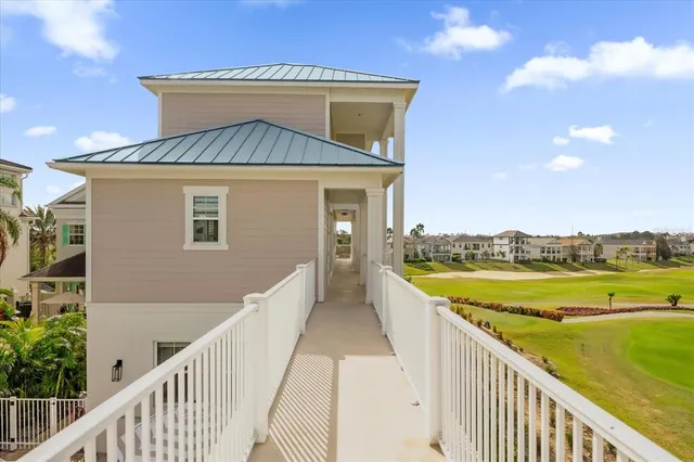 a view of a city from a balcony