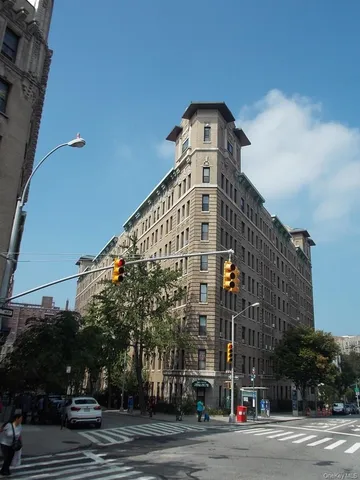 a front view of a building