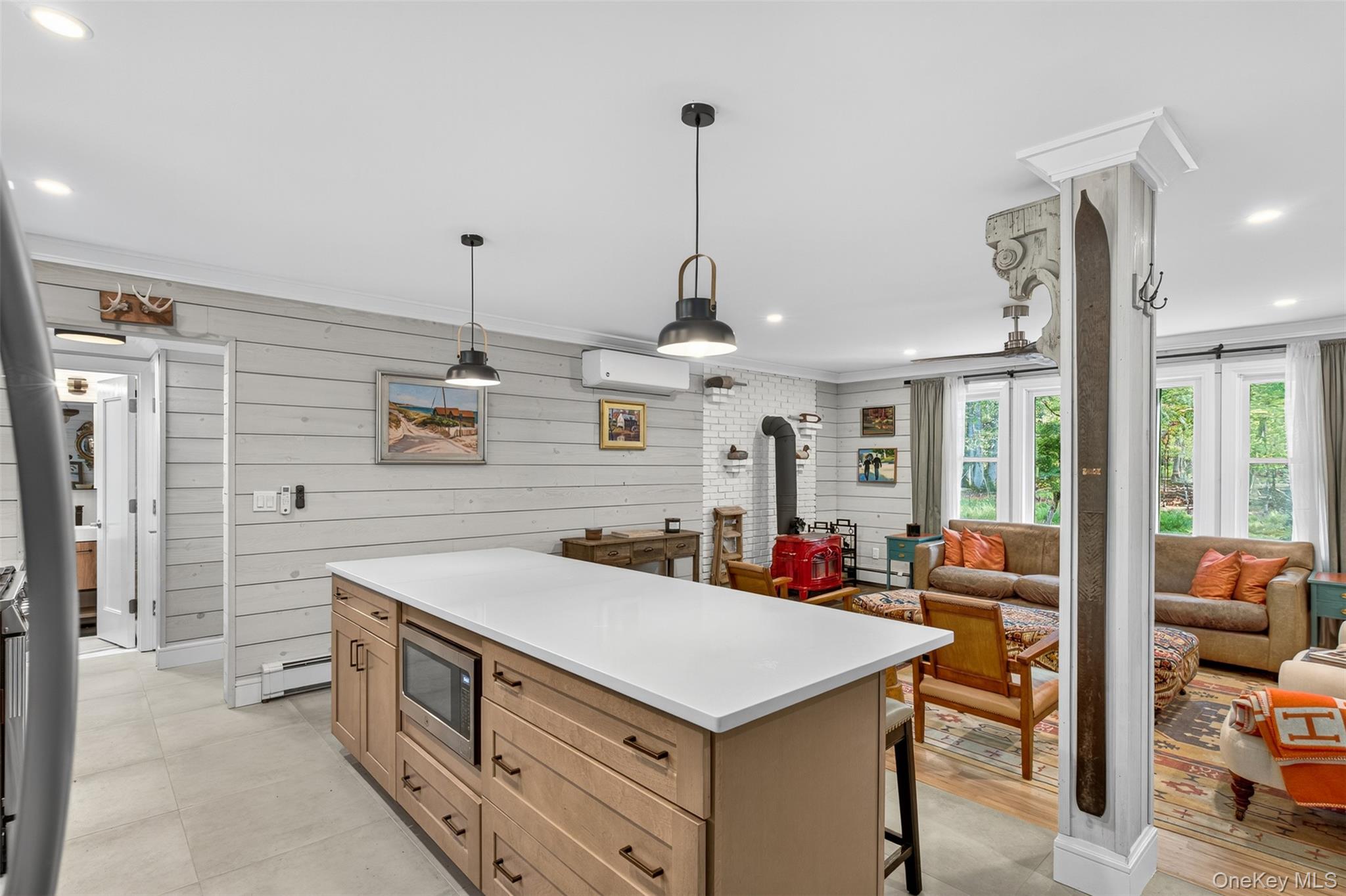 55 Ginger Road High Falls, NY 12440 - Photo 11 of 47 a kitchen with a stove a refrigerator and a dining table view
