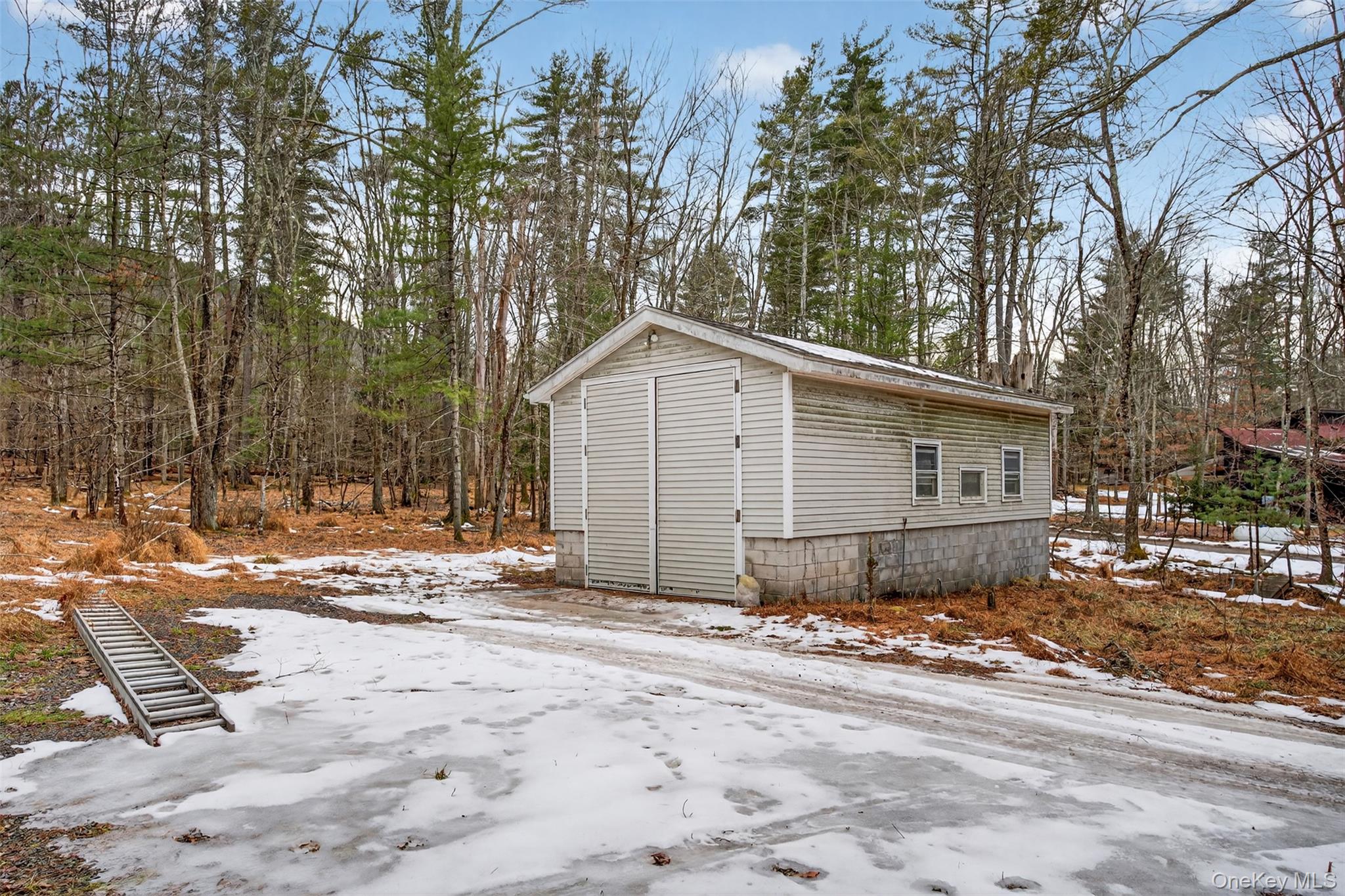 55 Ginger Road High Falls, NY 12440 - Photo 32 of 47 a view of a house with a yard covered with snow
