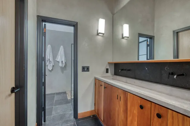 a view of cabinets and a wooden floor