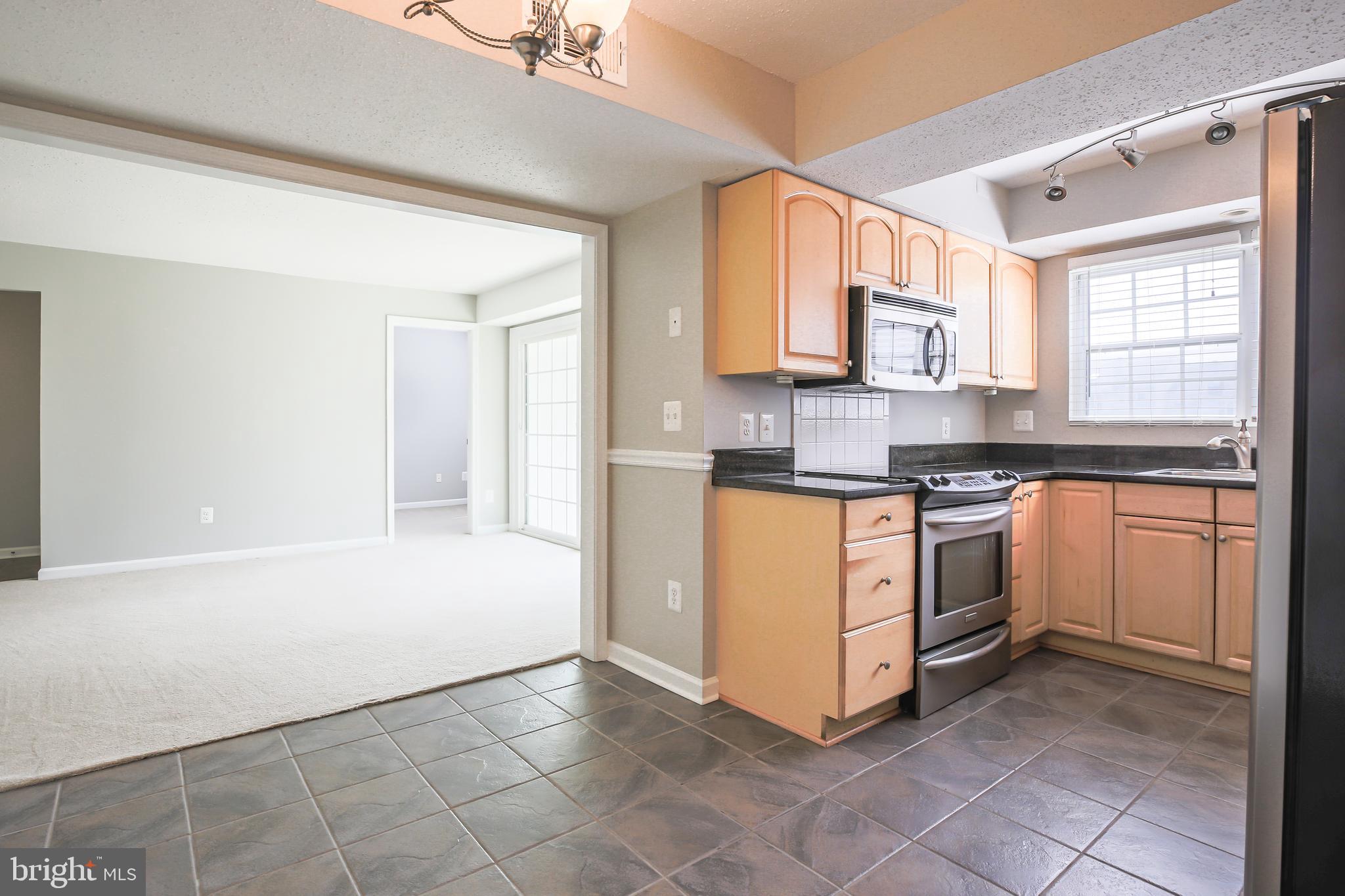 Granite countertops in kitchen