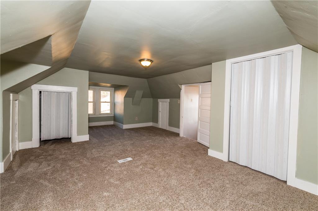631 Beaver Road Ambridge, PA 15003 - Photo 7 of 25 Large master bedroom with plenty of windows to provide ample natural lighting. 2 closets, hosting plenty of storage space. New wall to wall carpet.