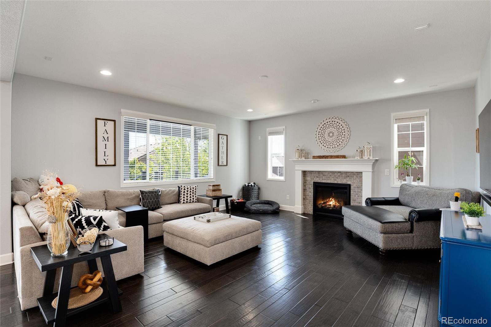 14390 Double Dutch Loop Parker, CO 80134 - Photo 19 of 50 a living room with furniture and a fireplace
