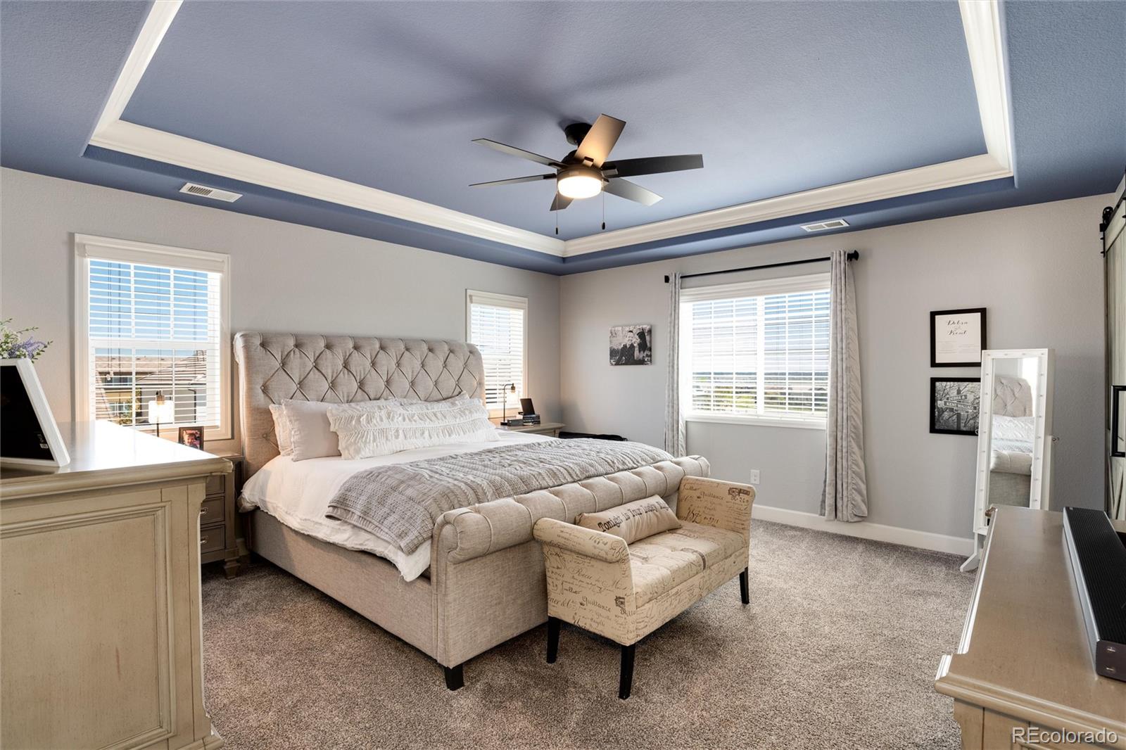 14390 Double Dutch Loop Parker, CO 80134 - Photo 26 of 50 a bedroom with a bed couch and window