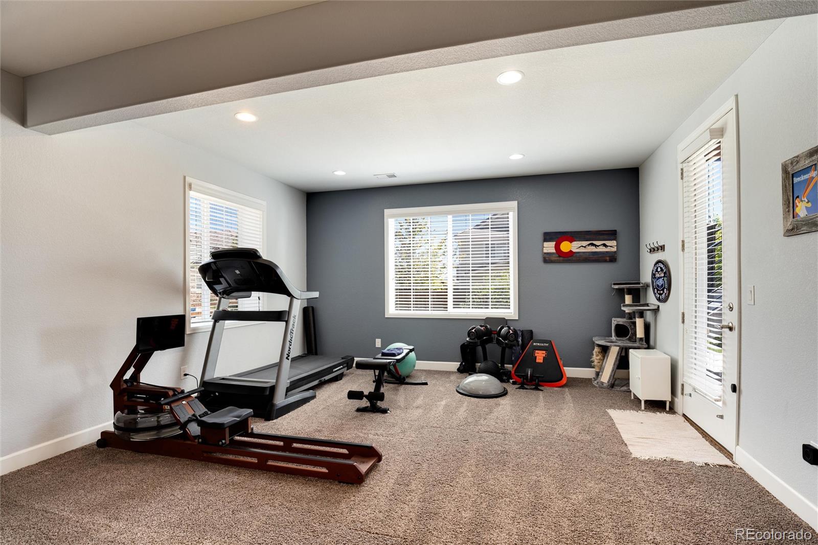 14390 Double Dutch Loop Parker, CO 80134 - Photo 37 of 50 a room with gym equipment and a large window