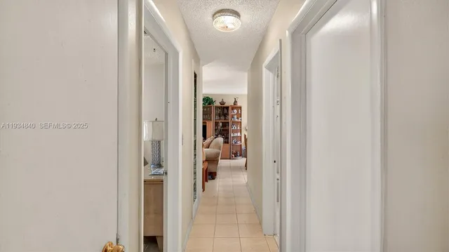 a view of a hallway with elevator