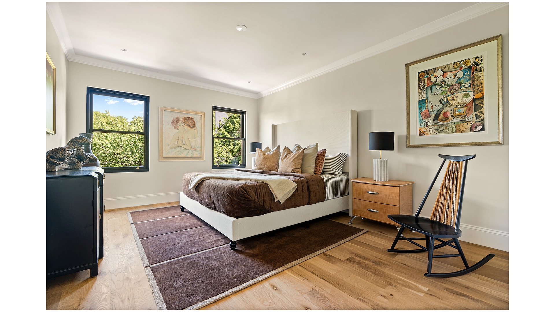 159 Bond Street Brooklyn, NY 11217 - Photo 14 of 32 a bedroom with a bed and wooden floor