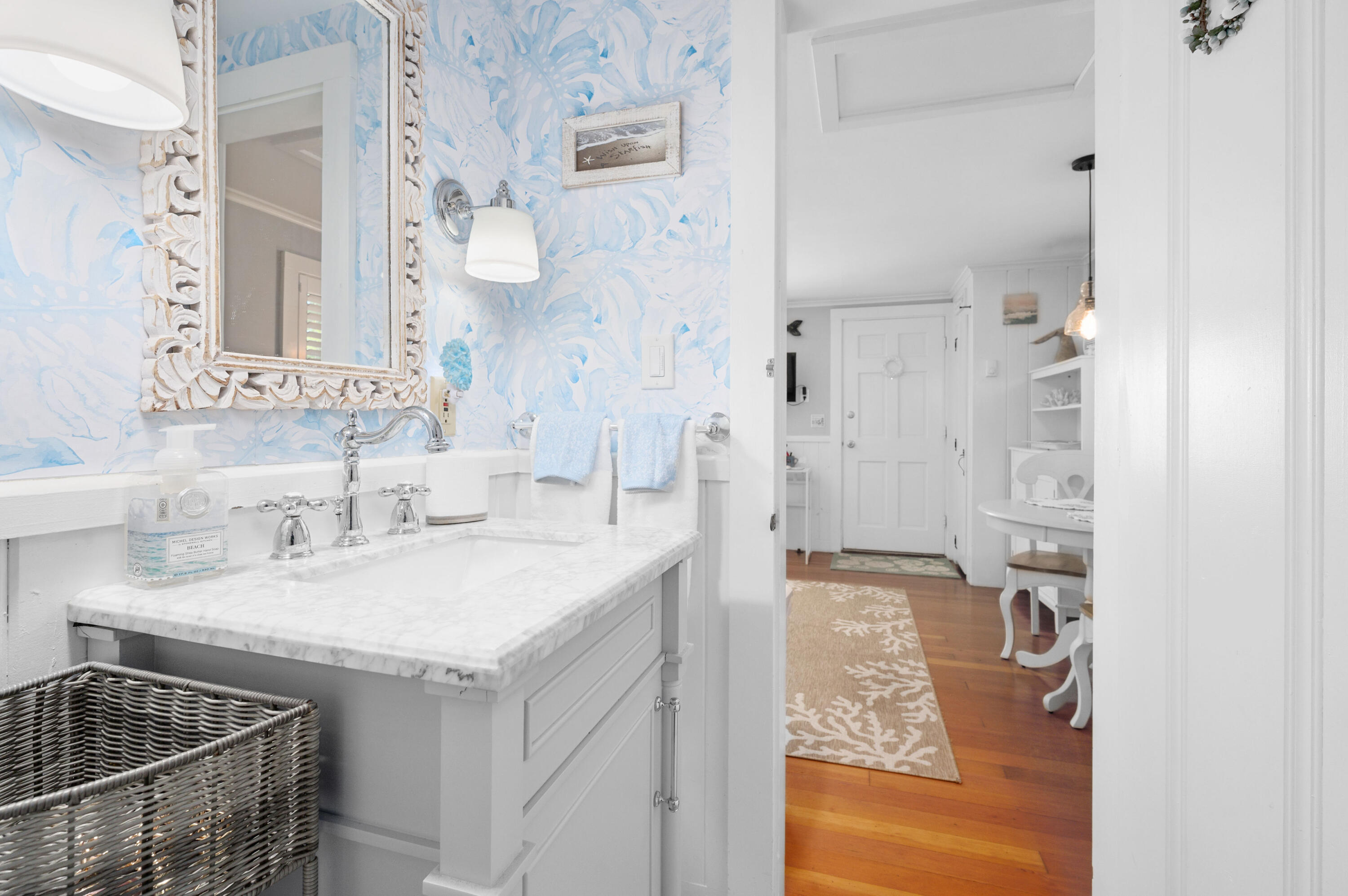 785 State Highway, Unit 9 Eastham, MA 02642 - Photo 13 of 30 a bathroom with a sink vanity granite and a shower