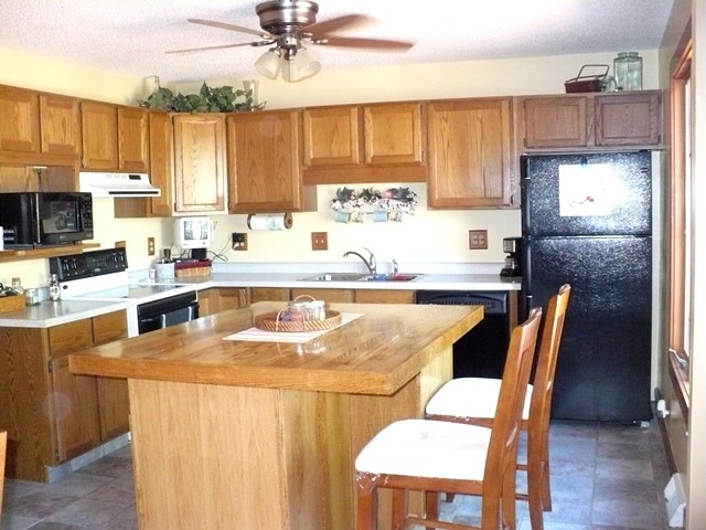 18430 East Twombly Road Rochelle, IL 61068 - Photo 8 of 25 a kitchen with stainless steel appliances granite countertop a table chairs sink and cabinets