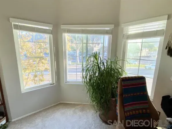 a view of a entryway with wooden floor and a potted plant