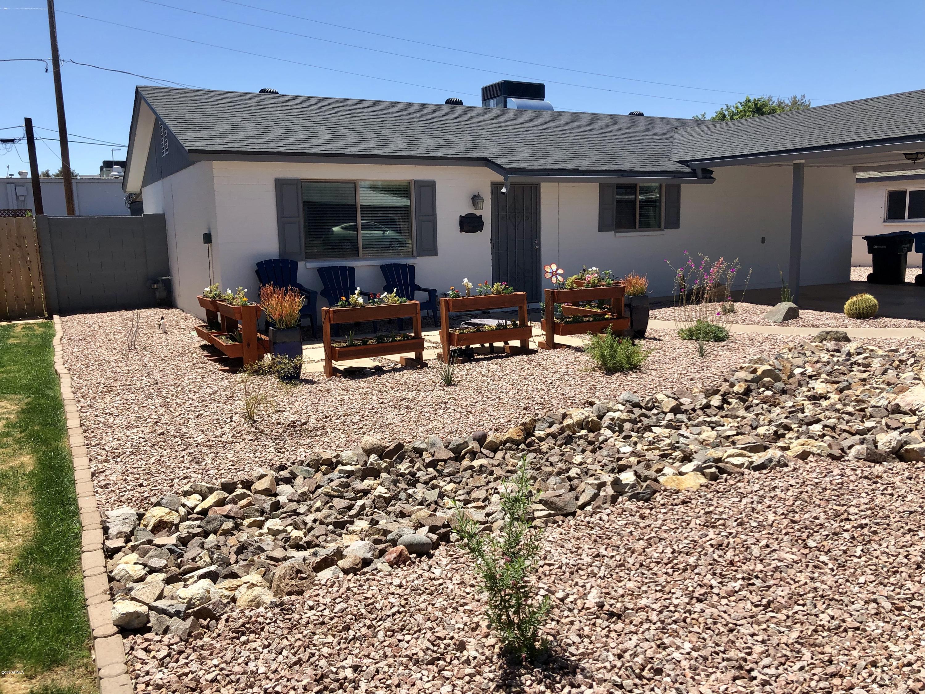 4831 East Coronado Road Phoenix, AZ 85008 - Photo 2 of 19 FRONT VIEW WITH PLANTERS