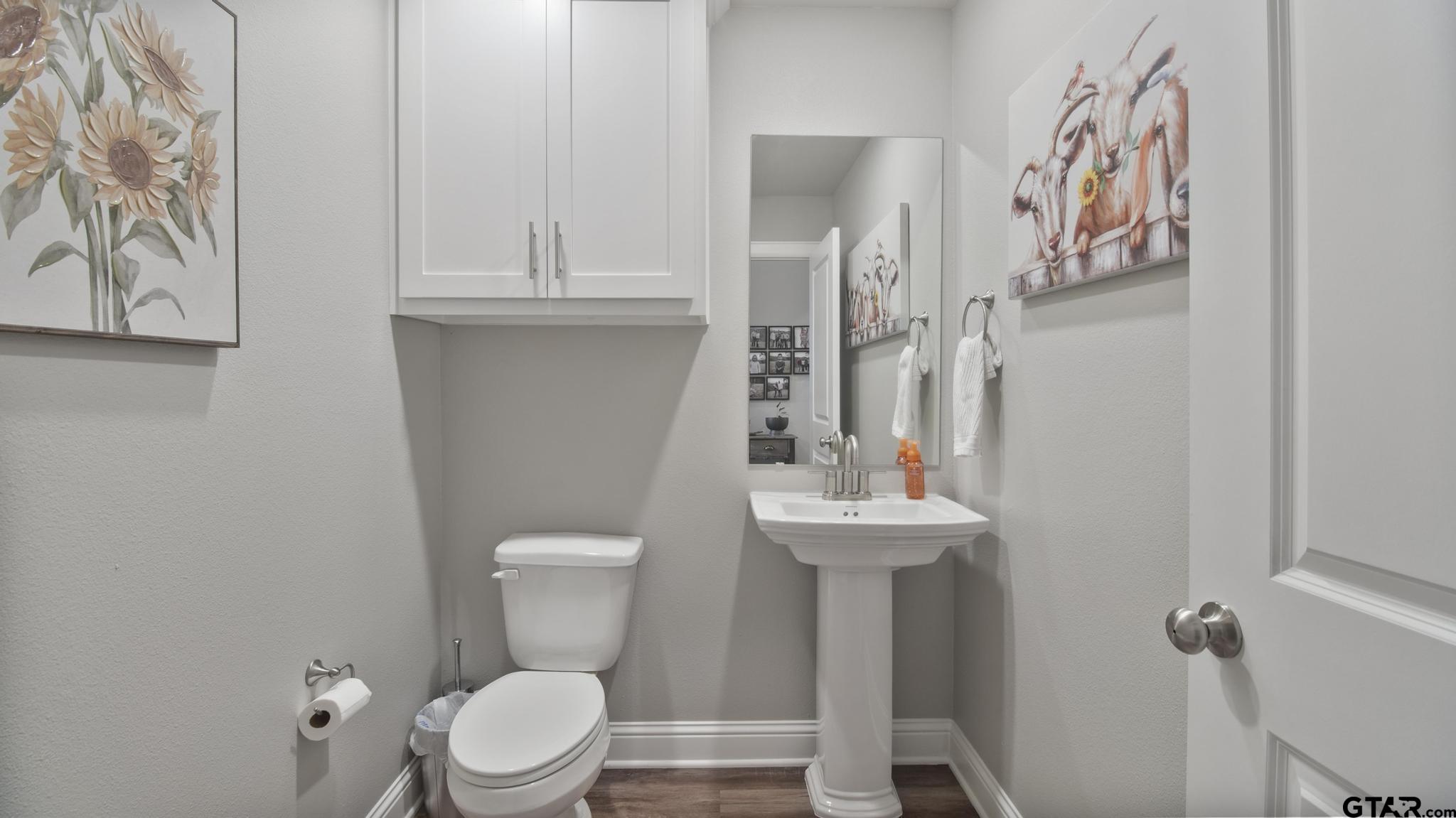 14144 Foxtail Drive Flint, TX 75762 - Photo 27 of 39 a bathroom with a toilet sink and mirror