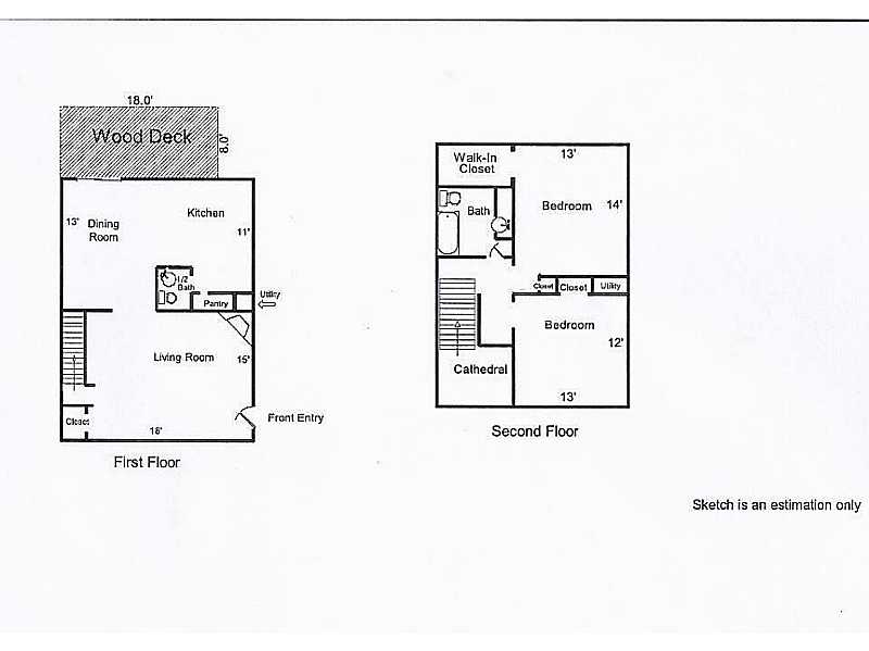 392 Boston Neck Road, Unit 2 North Kingstown, RI 02852 - Photo 25 of 25 1st Floor Plan. First and Second floor plan