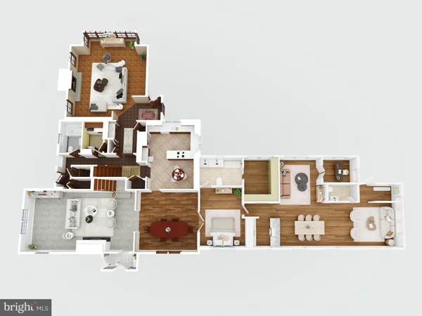 an aerial view of residential house with outdoor space