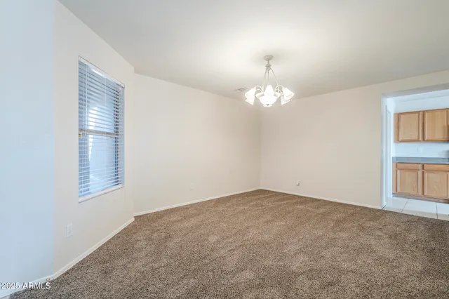 a view of a livingroom with a chandelier