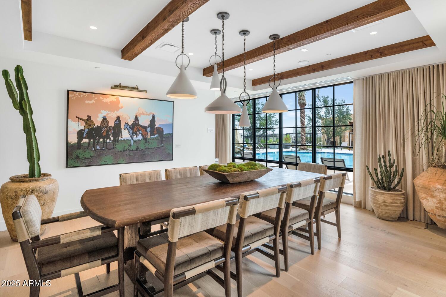 5000 East Camelback Road, Unit 407 Scottsdale, AZ 85253 - Photo 33 of 39 a view of a dining room with furniture window and outside view