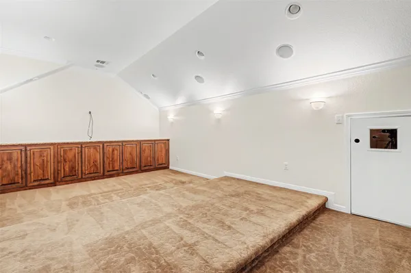 a view of a room with an empty space