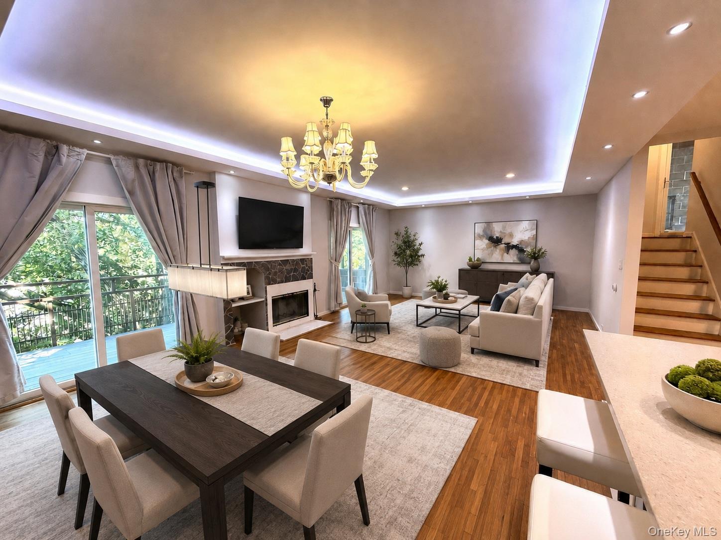 77 Sands Point Road, Unit #1 Port Washington, NY 11050 - Photo 5 of 19 Staged LR/DR Space