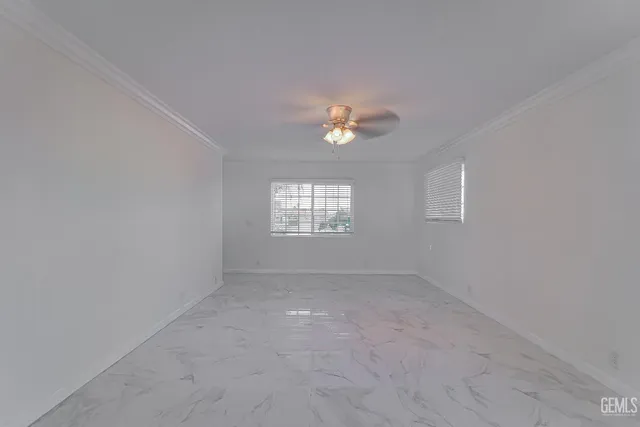 an empty room that has a window