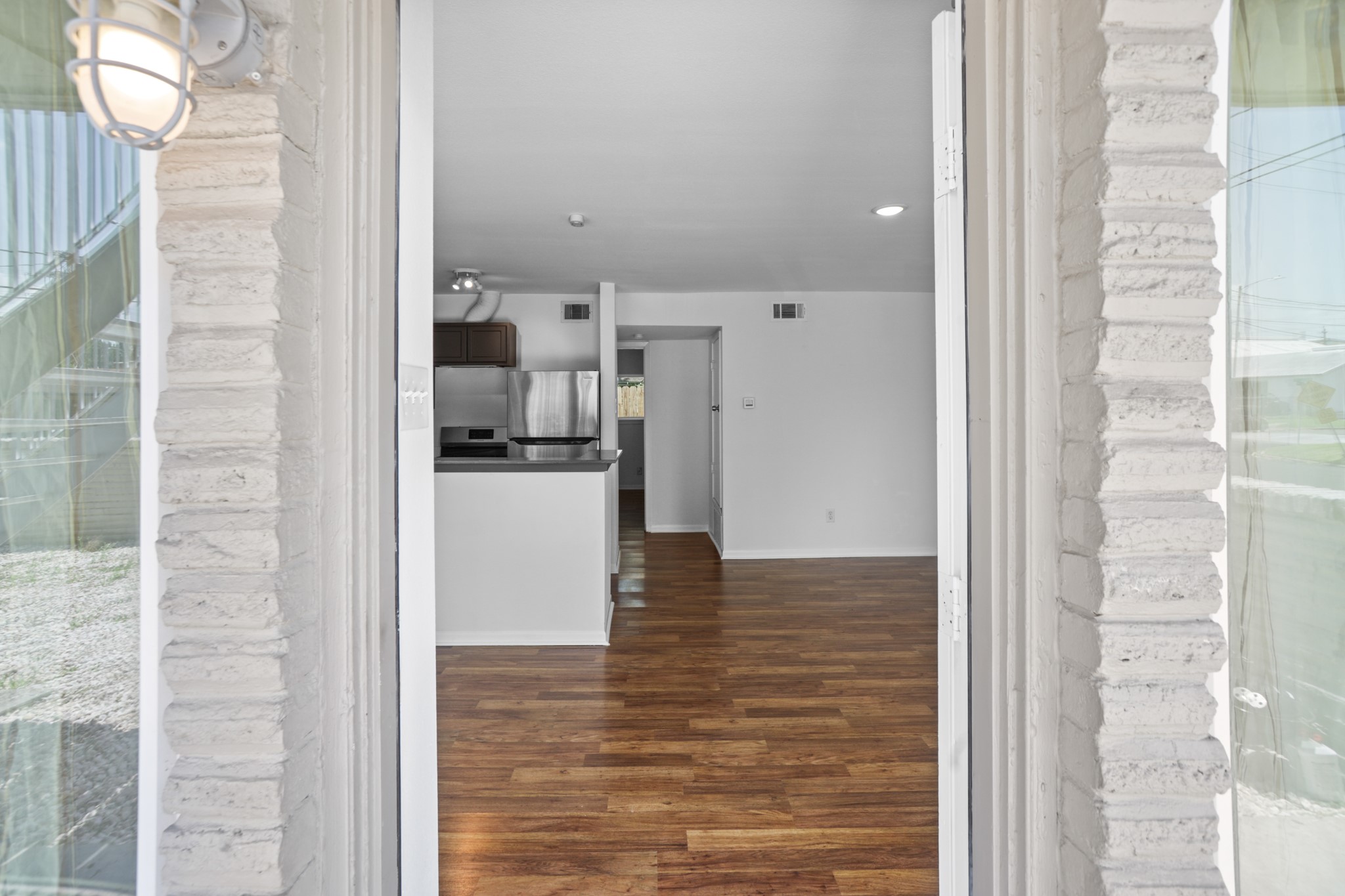 1408 Hughes Street, Unit 4 Houston, TX 77023 - Photo 3 of 27 The view as you enter the apartment.
