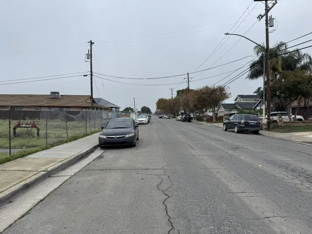 a car parked on the side of a street