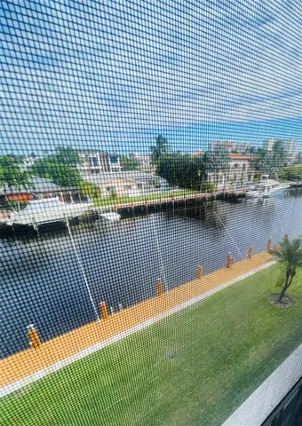 a view of a balcony with city view