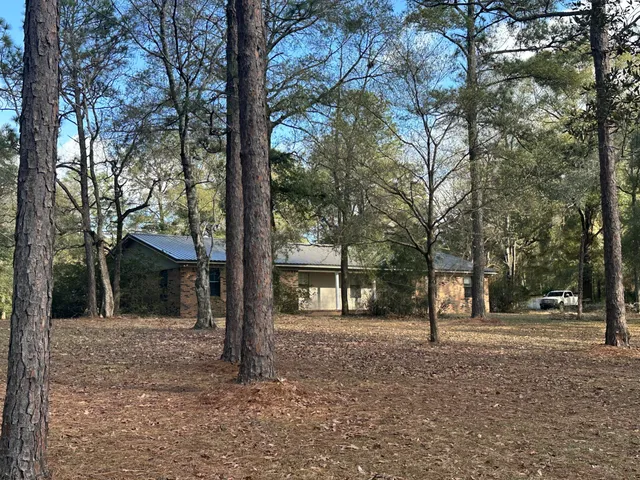 a view of a house with a tree in front
