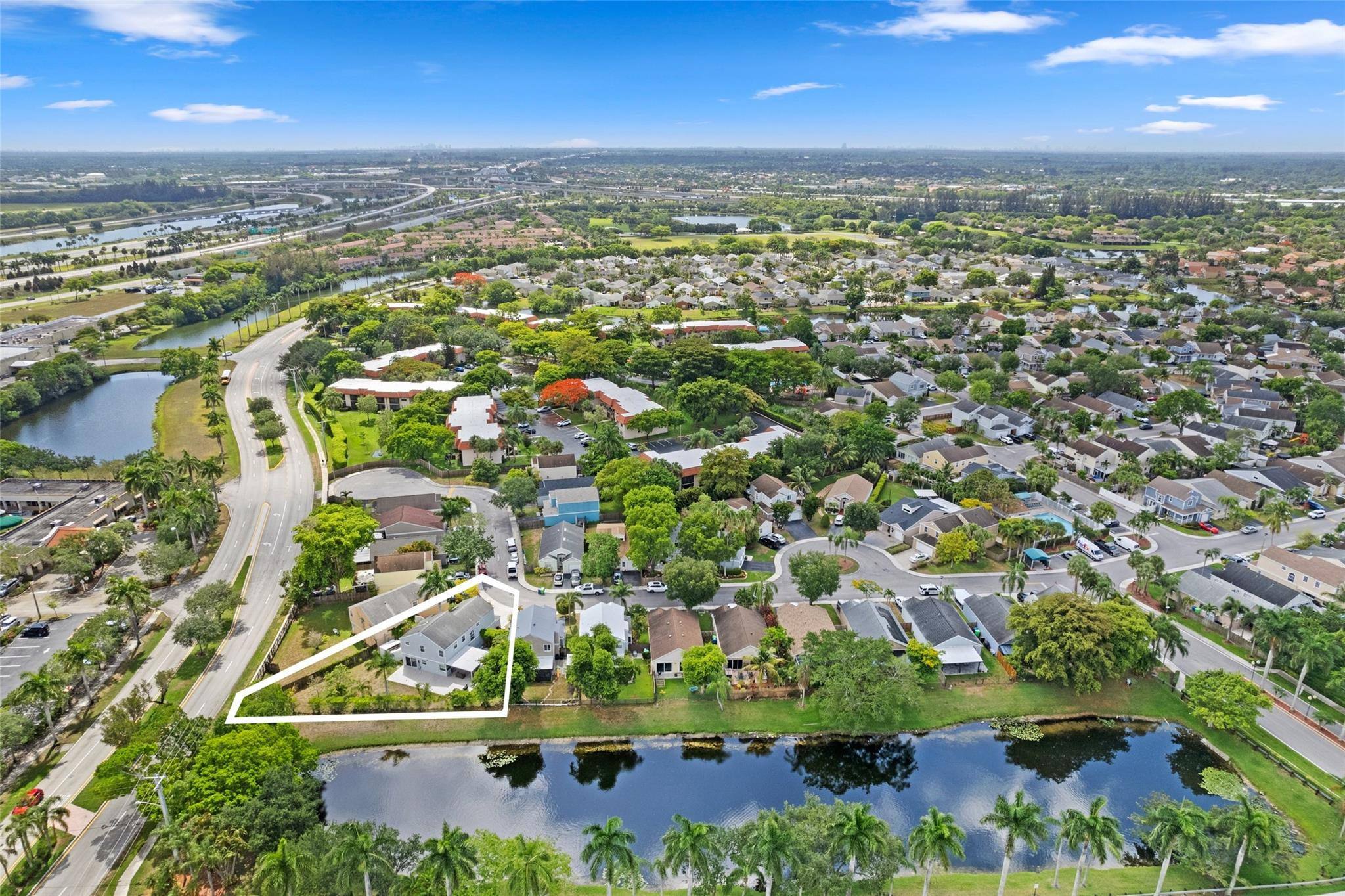 133 Southwest 159th Way Sunrise, FL 33326 - Photo 29 of 38 an aerial view of residential houses with outdoor space and ocean view
