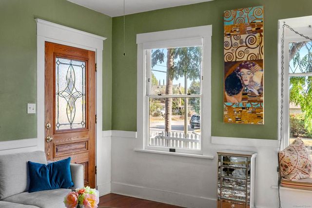 a front view of a house with entryway