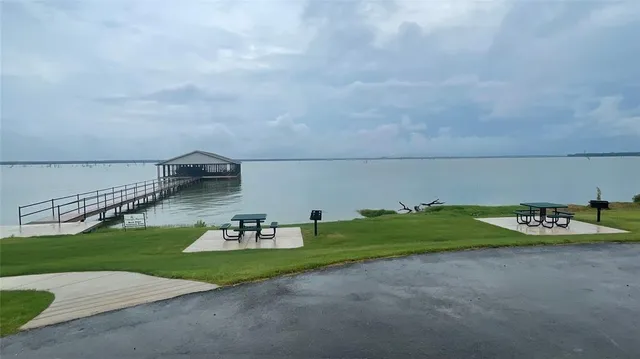 a view of a table and chairs in patio